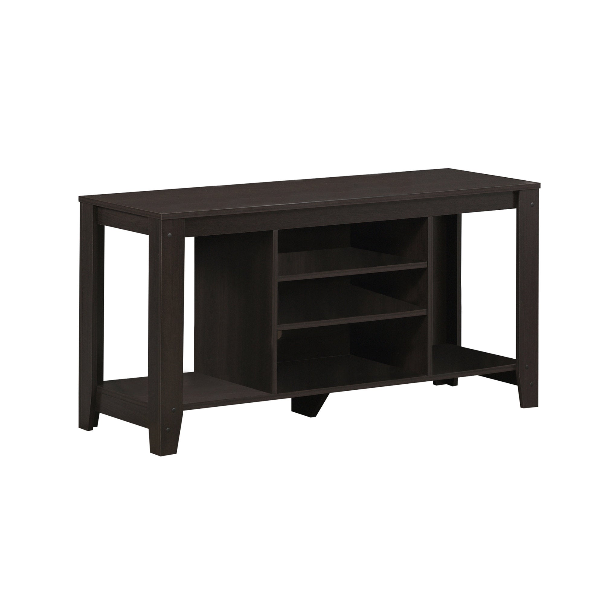 open shelving tv stand