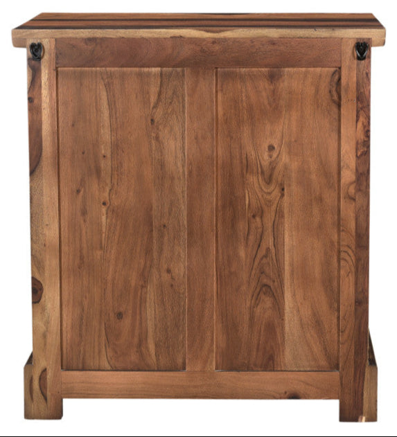 Rustic Dark Brown Nightstand