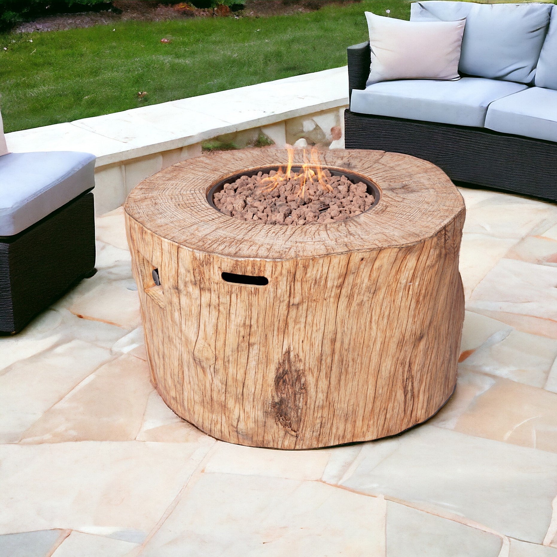 fire pits with covers, fire pit for camping, portable fire pit for beach, best fire pit for winter,  fire pit with lava rocks, fire pit with glass beads, best propane fire pit for small spaces, 
 portable propane fire pit with cover, 
 brown faux wood stump fire pit for patio, round fire pit for backyard, propane fire pit with cover, stump fire pit, propane fire pit. outdoor fire pit